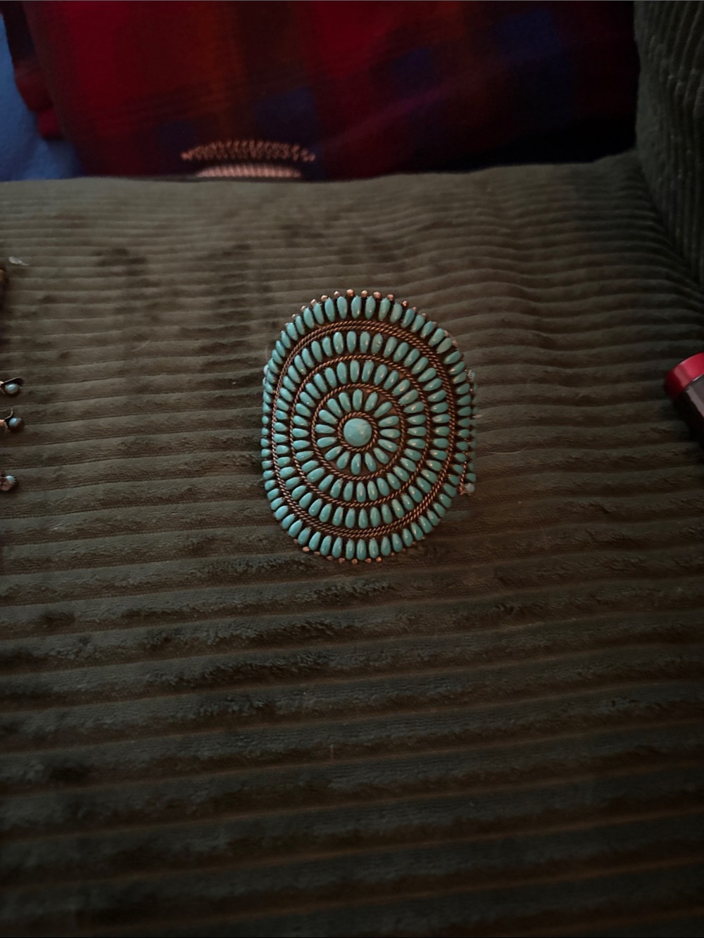 Turquoise Sunburst Statement Bracelet - Women Jewelry